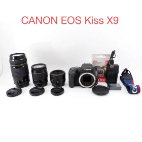 キャノン canon kiss x9 標準&望遠&単焦点トリプルレンズセット