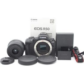 ショット数1000枚以下！■ほぼ新品■ CANON ミラーレス一眼カメラ EOS R50 標準ズームレンズキット(RF-S18-45) ブラック ♯91012