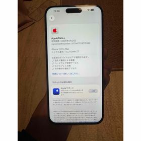 アイフォーン(iPhone)の海外版 iPhone 15 Pro Max 1TB，美品，バッテリー95%(スマートフォン本体)