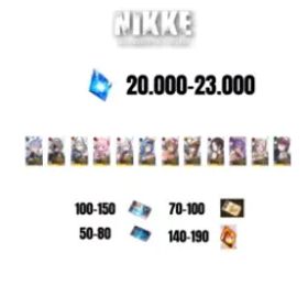 [海外] 20.000-23.000 虹のダイヤ |ナユタ | 2b |12SSR |150+新兵チケット |70 + ゴールド 枚 |140+断片