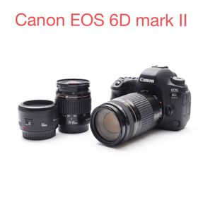 キヤノン(Canon)の保証付き/Canon EOS 6D Mark II 標準&望遠ダブルレンズセット(デジタル一眼)