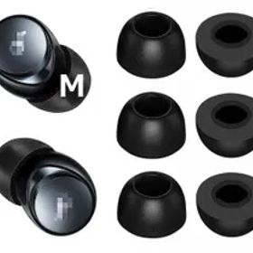 【ブラック 装着感向上 フィット感 Mサイズ 遮音性 Case the in Fit 記憶フォームイヤーチップ ウレタン製イヤーピース 3ペア】 X10用 Sport Soundcore Soundcore Soundcore A40用 Space (214S