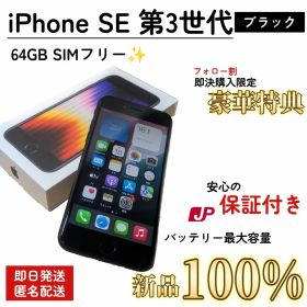 【整備済/保証付】iPhone SE 第3世代 100% SIMフリー 64GB