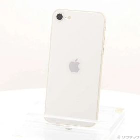 〔中古品〕 iPhone SE 第3世代 128GB スターライト MMYG3J／A SIMフリー 〔ネットワーク利用制限▲〕【344】