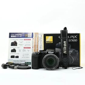 ＜良品＞ Nikon COOLPIX B500｜元箱付き｜液晶コーティング剥がれあり｜ラバー部スレ有｜動作良好・高倍率ズーム搭載｜乾電池式デジカメ