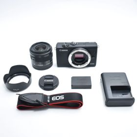 B#10014 Canon ミラーレス一眼カメラ EOS M200 標準ズームキット ブラック EOSM200BK-1545ISSTMLK