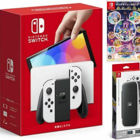 【無料ラッピング対応】Nintendo Switch(有機ELモデル) Joy-Con(L)/(R) ホワイト+ディズニー（ソフト）+ キャリングケース任天堂スイッチ 本体クリスマスクリスマスラッピングお誕生日