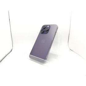 【中古】Apple 国内版 【SIMフリー】 iPhone 14 Pro 128GB ディープパープル MQ0F3J/A【秋葉5号】保証期間１ヶ月【ランクC】