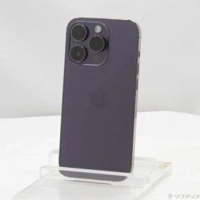 〔中古品〕 iPhone14 Pro 128GB ディープパープル MQ0F3J／A SIMフリー【348】