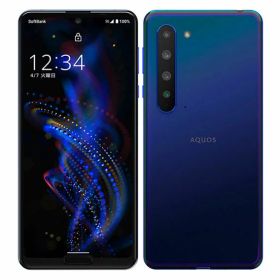 【中古】【安心保証】 AQUOS R5G 908SH[256GB] SoftBank アースブルー