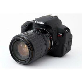 【中古】キヤノン Canon EOS Kiss X7i 高倍率ズームレンズセット ブラック 美品 ストラップ付き