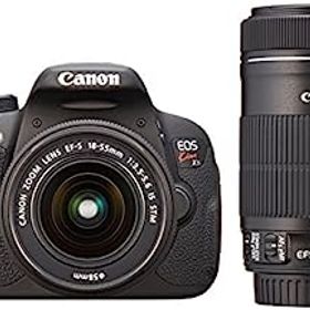 【中古】Canon デジタル一眼レフカメラ EOS Kiss X7i ダブルズームキット EF-S18-55 IS STM/EF-S55-250 IS STM付属 ブラック KISSX7I-WKIT