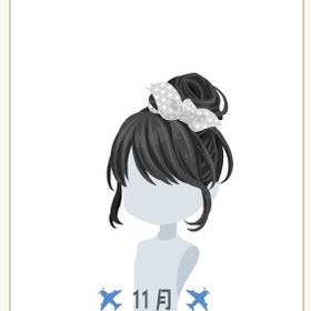 サキア姫ヘア（スイートルーム） 黒 1点 | ニコッとタウン(ニコタ)のアカウントデータ、RMTの販売・買取一覧