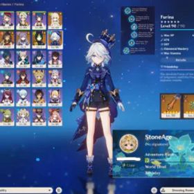 🔥 【アジア】AR55💎9 レジェンド🔥フリーナ 完凸🔥リオセスリ🔥柯清C1✨22 ゴールド 星