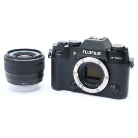 【中古】 《美品》 FUJIFILM X-T50 XC15-45mmレンズキット ブラック 【AUTO切替スイッチ部品交換/各部点検済】 [ デジタルカメラ ]
