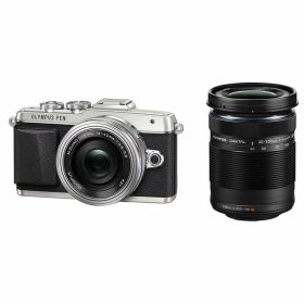 【中古】【1年保証】【美品】OLYMPUS PEN Lite E-PL7 EZダブルズームキット シルバー