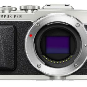 【中古】【1ヶ月保証】 オリンパス OLYMPUS ペン E-PL7 ボディ シルバー ミラーレス SDカード付き