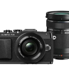 【中古】 OLYMPUS PEN E-PL7 EZダブルズームキット ブラック ミラーレス一眼 E-PL7 EZ DZKIT BLK