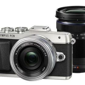 【中古】OLYMPUS オリンパス PEN Lite E-PL7 EZ ダブルズームキット シルバー