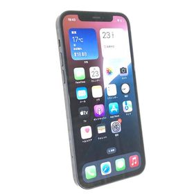 中古 Apple iPhone12 64GB ブラック MGHN3J／A SIMフリー ネットワーク利用制限▲判定