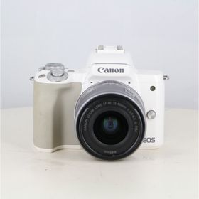 キヤノン(Canon)の【中古】(キヤノン) Canon EOS KISS M+EF-M15-45 IS STM レンズセット ホワイト(コンパクトデジタルカメラ)