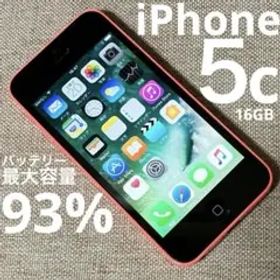 iPhone5c 16G ピンク バッテリー最大93% docomo エアドロ可