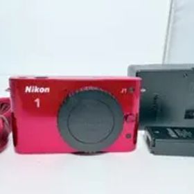 僅か1987ショット ニコン Nikon 1 J1 ボディ レッド
