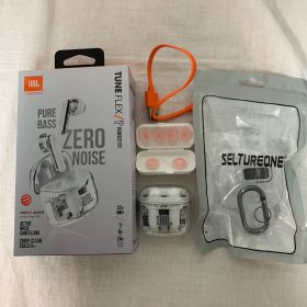 JBL ワイヤレスイヤホン TUNE FLEX PERFECT FIT ホワイト ノイズキャンセリング ピュアベース ヘッドホン 完全ワイヤレス