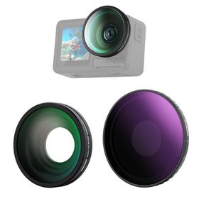NEEWER 可変NDフィルターキット コンパチブル Osmo Action 5 Pro/4 2枚入り ND8-32(3-5ストップ)+185°FOV 広角