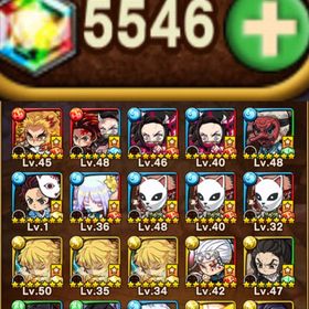 ✨鬼滅の刃 煉獄,炭治郎＆禰󠄀豆子,善逸3体,パーティーインフィニティなど所持✨虹結晶5500↑ | ポコダン(ポコロンダンジョンズ)のアカウントデータ、RMTの販売・買取一覧