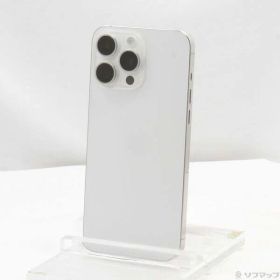 【中古】Apple(アップル) iPhone15 Pro Max 256GB ホワイトチタニウム MU6Q3J／A SIMフリー 【258-ud】