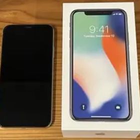 Apple iPhoneX 64GB シルバー バッテリー74% SIMフリー