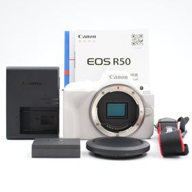 シャッター数2542枚 CANON EOS R50 ボディ ホワイト ミラーレス一眼 キヤノン