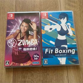 ニンテンドースイッチ(Nintendo Switch)のSwitch 「ZUMBA de 脂肪燃焼」「Fit Boxing」2本セット(家庭用ゲームソフト)