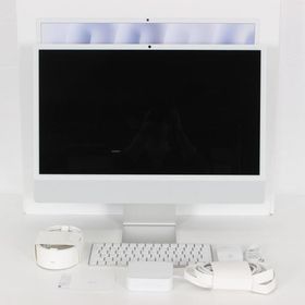 ボーナスストア+5％【美品】Apple iMac MWUC3J/A シルバー 24インチ Retina 4.5Kディスプレイモデル M4チップ 8コアGPU 256GB SSD 16GBメモリ アイマック 本体