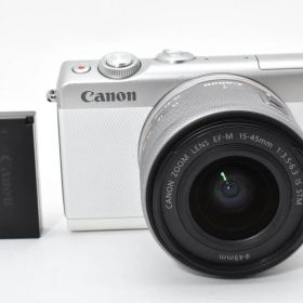 ★美品★ キャノン Canon EOS M100 ボディ EF-M 15-45mm F3.5-6.3 IS STM ズーム レンズ ★ L24#6967