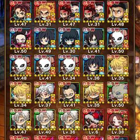 石1900↑&鬼滅コラボガチャキャラセミコンプリートの初期アカウントになります | ポコダン(ポコロンダンジョンズ)のアカウントデータ、RMTの販売・買取一覧