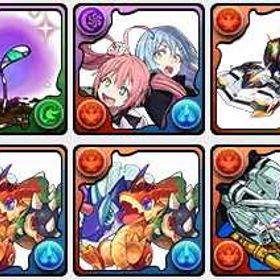 童磨+ロゼッタ+ミリム&リムル+ウルフデイトナ1凸+玩具龍2凸+エニグマ+白いガンダム | パズドラ(パズル＆ドラゴンズ)のアカウントデータ、RMTの販売・買取一覧