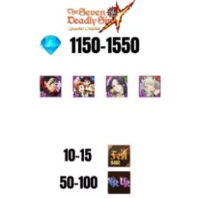 [海外] 1150-1550 虹のダイヤ |ゼルドリス デーモン キング ニュー |キング/ダイアン |SKULD | サブナック UR |コクティウス |10-15フェスト|50-100 UR/SSR