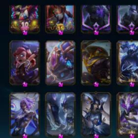 [ S11 シルバー 1 ] |618 スキン ( 15 ミシック, 6 アルティメット・アップグレードパック, 50 伝説、292 叙事詩) |304 クロマ(3 ミシック, 1 アルティメット・アップグレードパック ) |170 チャンピオン