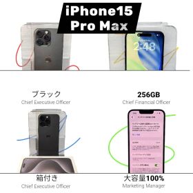 iPhone 15 Pro Max ブラック 256GB 箱付き大容量100%