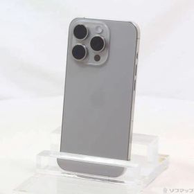 〔中古品〕 iPhone15 Pro 128GB ナチュラルチタニウム MTU93J／A SIMフリー【349】