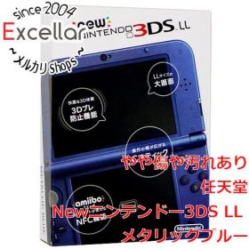 [bn:7] 任天堂 Newニンテンドー3DS LL メタリックブルー 液晶画面いたみ 元箱あり