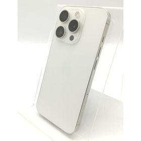 【中古】Apple docomo 【SIMフリー】 iPhone 15 Pro 128GB ホワイトチタニウム MTU83J/A【秋葉4号】保証期間１ヶ月【ランクC】