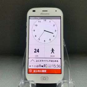 超美品 SIMフリー らくらくスマートフォン F-42A 32GB ホワイト色