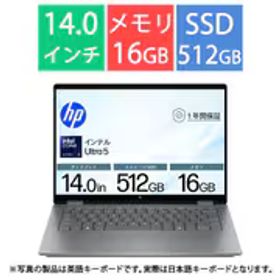 HP HP OmniBook X Flip 14 G1モデル/Core Ultra 5/メモリ 16GB/SSD 512GB/Windows 11 Home/メテオシルバー B9DW8PA-AADO