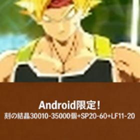 よろし）Android限定！刻の結晶30010-35000個+SP20-60+LF11-20 | ドラゴンボールレジェンズのアカウントデータ、RMTの販売・買取一覧