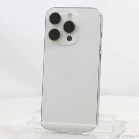 【中古】Apple(アップル) iPhone15 Pro 128GB ホワイトチタニウム MTU83J／A SIMフリー 【371-ud】