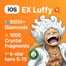 [iOS] 超フェス ルフィ |5000+ダイヤモンド |1000の断片
