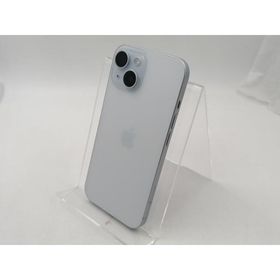 【中古】Apple au 【SIMフリー】 iPhone 15 256GB ブルー MTMR3J/A【千葉】保証期間１ヶ月【ランクC】